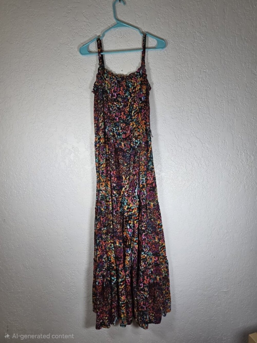 Lane Bryant Women's Sleeveless 14/16 Watercolor Maxi Dress